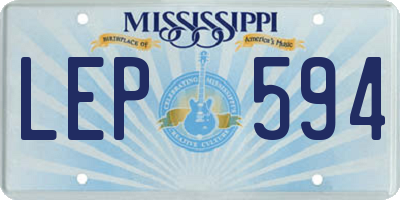 MS license plate LEP594