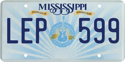 MS license plate LEP599