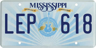 MS license plate LEP618