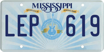 MS license plate LEP619