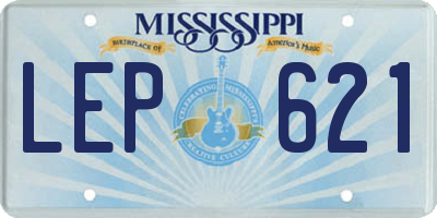 MS license plate LEP621