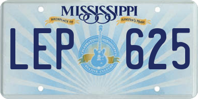 MS license plate LEP625