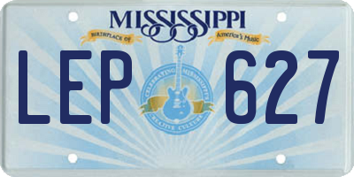 MS license plate LEP627