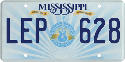 MS license plate LEP628