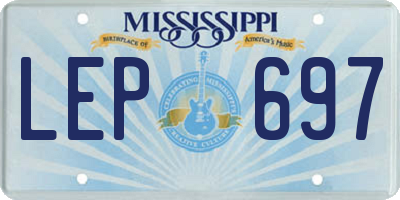 MS license plate LEP697