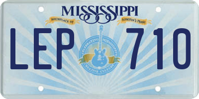 MS license plate LEP710
