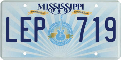 MS license plate LEP719