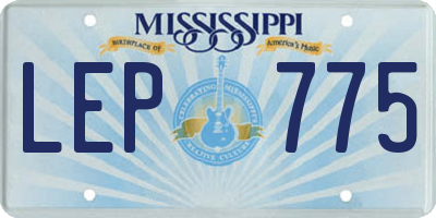 MS license plate LEP775