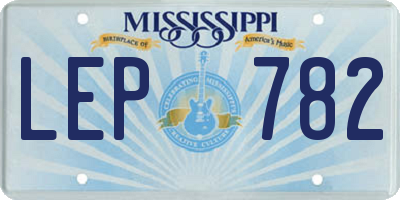 MS license plate LEP782