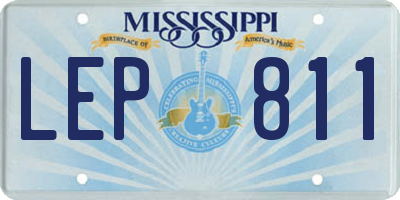 MS license plate LEP811