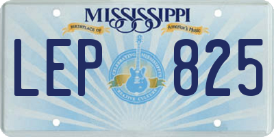 MS license plate LEP825