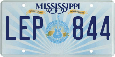 MS license plate LEP844