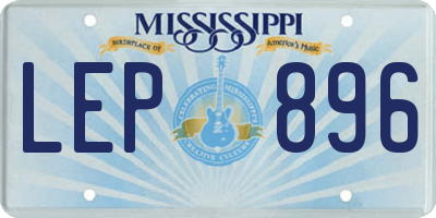 MS license plate LEP896