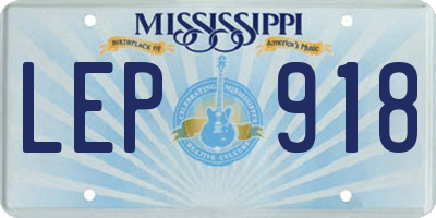 MS license plate LEP918