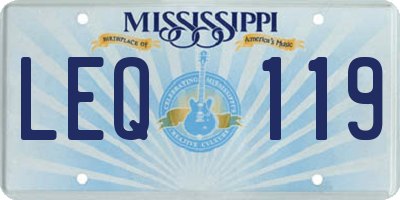 MS license plate LEQ119