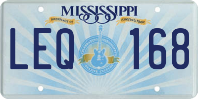 MS license plate LEQ168