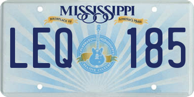 MS license plate LEQ185