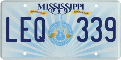 MS license plate LEQ339
