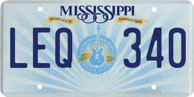 MS license plate LEQ340