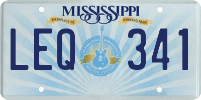 MS license plate LEQ341