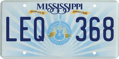 MS license plate LEQ368