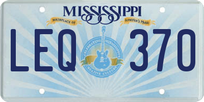 MS license plate LEQ370
