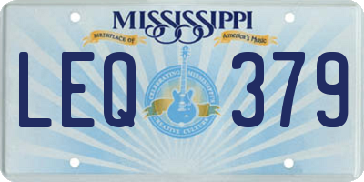 MS license plate LEQ379