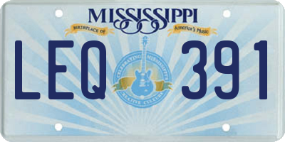 MS license plate LEQ391