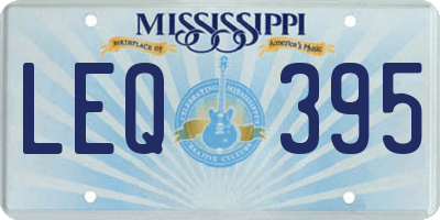 MS license plate LEQ395