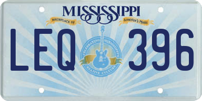 MS license plate LEQ396