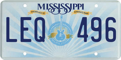 MS license plate LEQ496