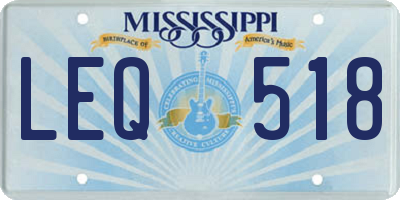 MS license plate LEQ518