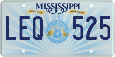 MS license plate LEQ525