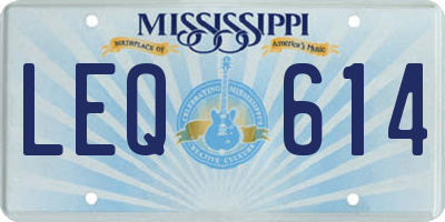 MS license plate LEQ614