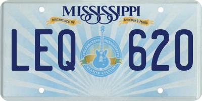 MS license plate LEQ620