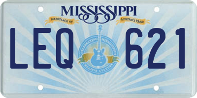 MS license plate LEQ621