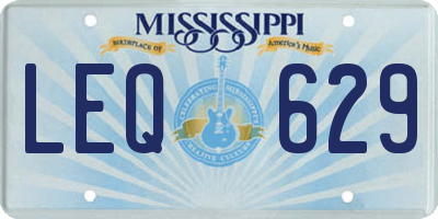 MS license plate LEQ629