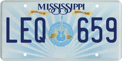 MS license plate LEQ659