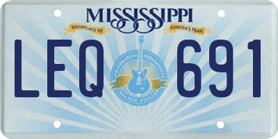 MS license plate LEQ691