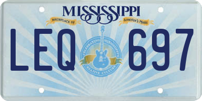 MS license plate LEQ697