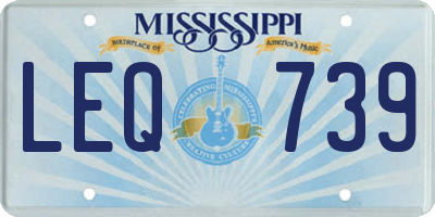 MS license plate LEQ739