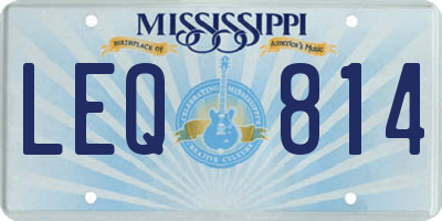 MS license plate LEQ814
