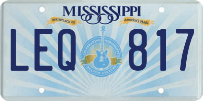 MS license plate LEQ817