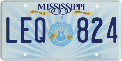 MS license plate LEQ824