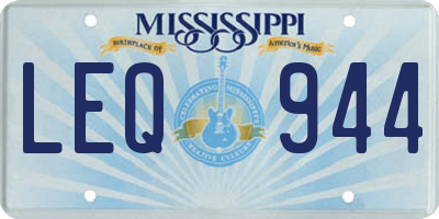 MS license plate LEQ944