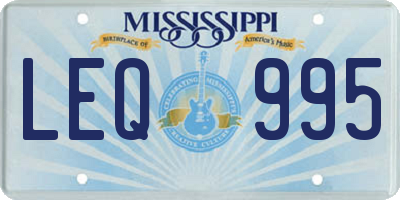 MS license plate LEQ995