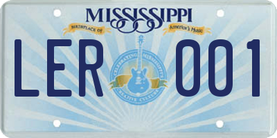 MS license plate LER001