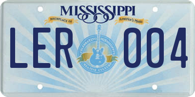 MS license plate LER004