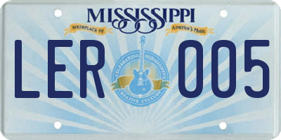 MS license plate LER005