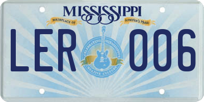 MS license plate LER006
